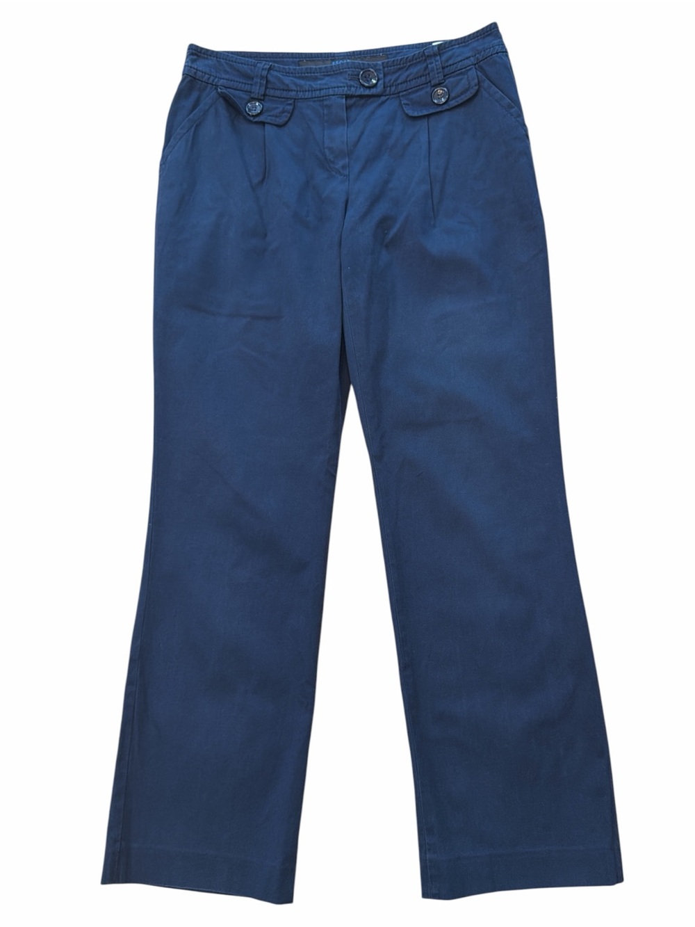 Escada Navy Blue Casual Straight Leg Trousers